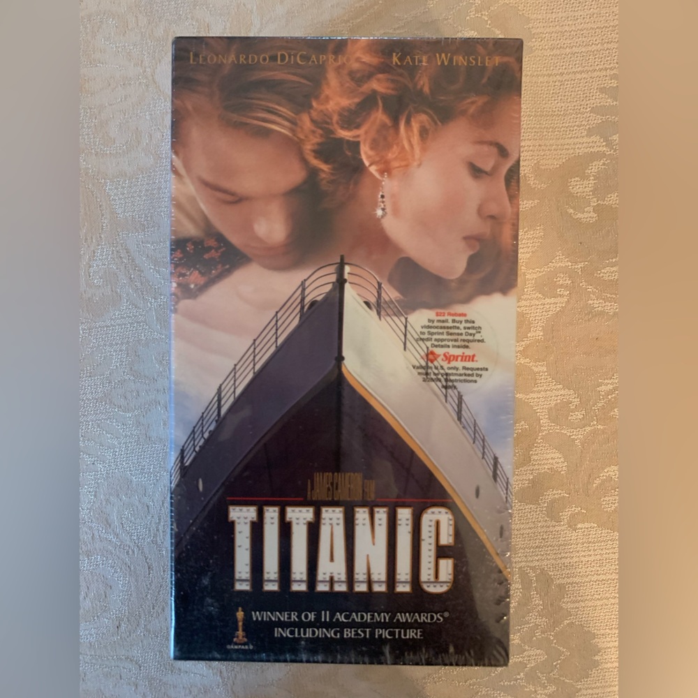 NEW Titanic VHS 1997 2 Tape Set, NEW & SEALED w/ Watermark Sprint Sticker